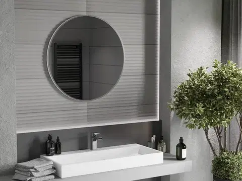 MEXEN Loft zrcadlo 80, nerezový rám 9850-080-080-000-10