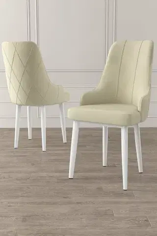 Sada židlí (2 kusy) Trex - Cream, White