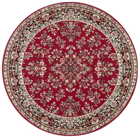 MK Original: Produkty s rodokmenem, Kusový koberec Mujkoberec Original Oriental 104352 kruh, 140x140 (průměr) kruh, červená, obývací pokoj