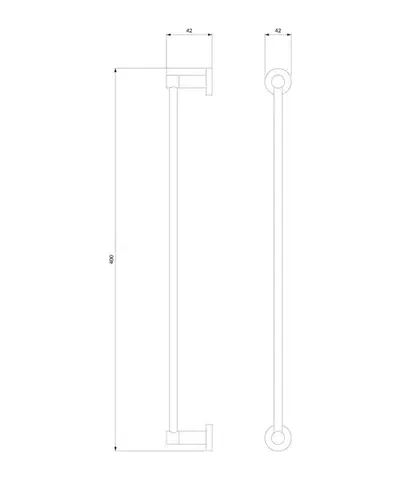 OMNIRES MODERN PROJECT držák ručníků, 40 cm antracit /AT/ MP60214AT