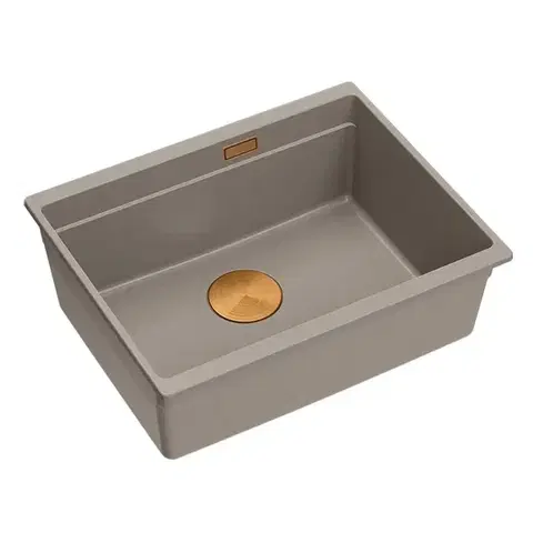 Quadron Granitový dřez Logan 100 Beige Ocel HQJ6045U4_BS_U