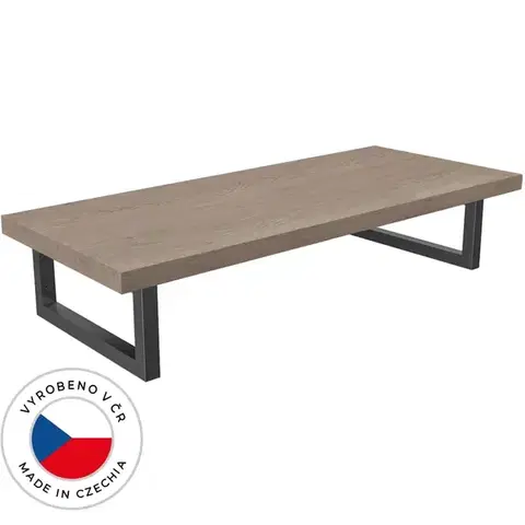 CERANO Deska pod umyvadlo Adele + 2 konzole pod desku dub Cannolo Cremona konzole černá 60,2x1,8x45,3  CER-133745