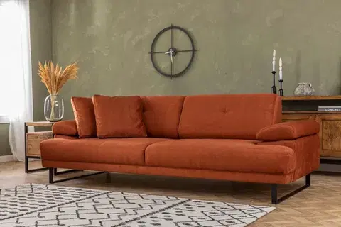 Trojmístná rozkládací pohovka Mustang - Orange