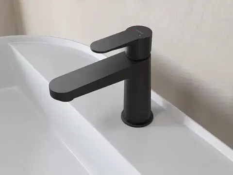 NOVASERVIS Umyvadlová baterie s výpustí Nostris, černá BNS2BL