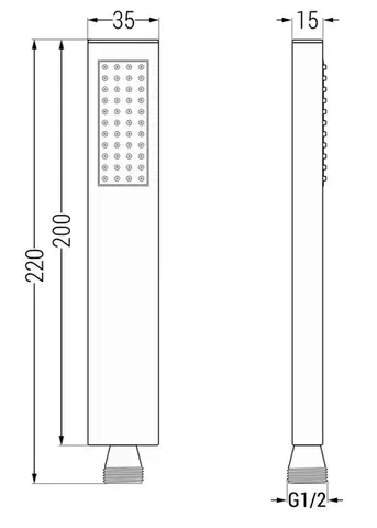 MEXEN/S Cube DR02 podomítkový sprchový SET + slim sprcha 40, chrom 77502DR0240-00