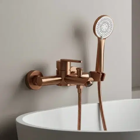 REA Vanová nástěnná baterie Ontario Brush Copper REA-B0973