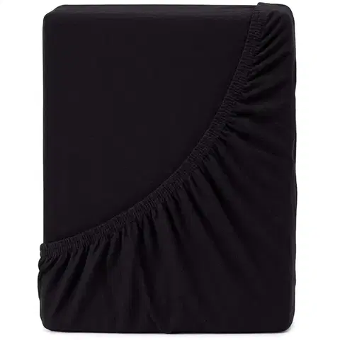 4Home Jersey prostěradlo MAKO černá, 140–160 x 200 cm
