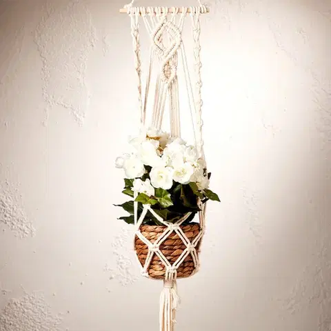 Závěsný koš macramé