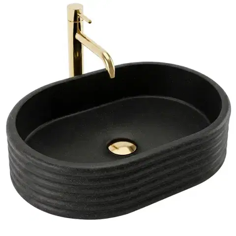 REA Umyvadlo na desku Nicoletta Black REA-U7345