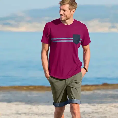 Bermudy s ohrnutím chambray