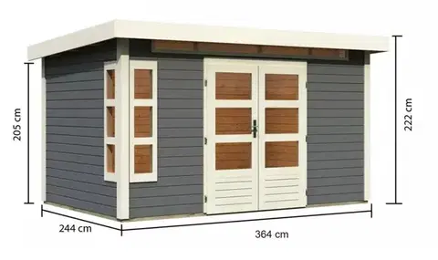 Dřevěný zahradní domek KASTORF 7 Lanitplast