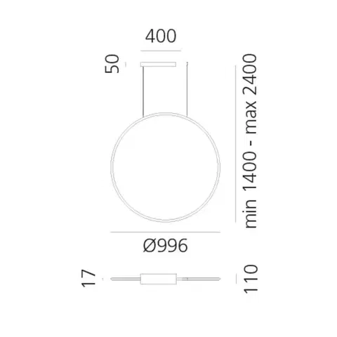 Artemide závěsné svítidlo Discovery Vertical 100 RGBW 59 W stmívatelné App
