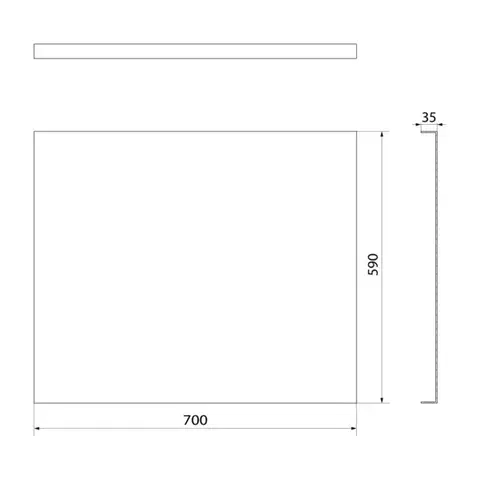 POLYSAN PLAIN panel boční 70x59cm 72669