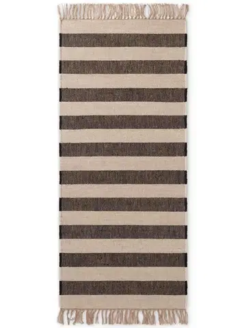 Hanse Home, Běhoun Handloom 106334 Playa White Black, 80x300, černobílá, chodba / předsíň