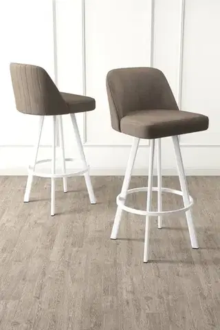 Bar Stool Set (4 Pieces) Atex - Cappuccino, White
