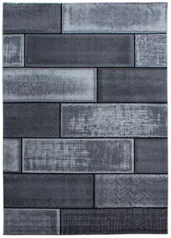 Ayyildiz, Kusový koberec Plus 8007 black, 80x300, šedá, chodba / předsíň
