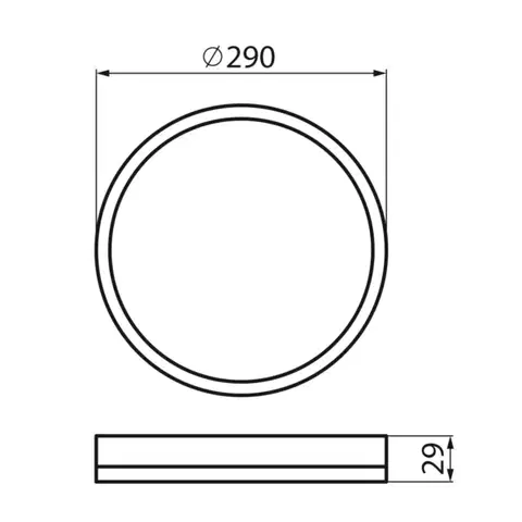 SAPHO AZPO stropní LED svítidlo, ø 290, 18,5W, 3000/4000/6000K, IP54, černá mat 31515