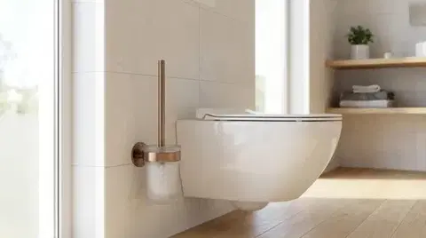 WC štětka SAT Cool montáž bez vrtání broušená rose gold SATDCO37BRG SATDCO37BRG