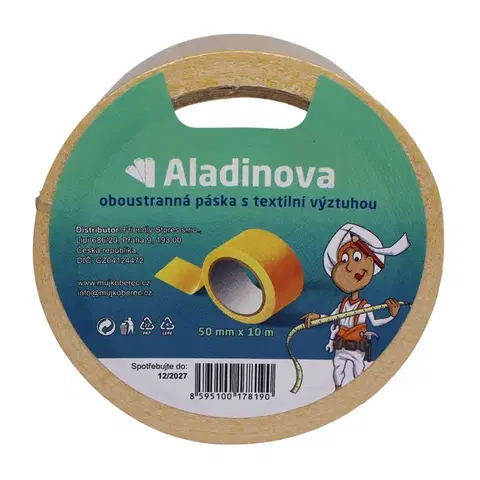 AladinWorld Expres Oboustranná lepící kobercová páska 10m - Balení: Šířka 5 cm, návin 10 metrů