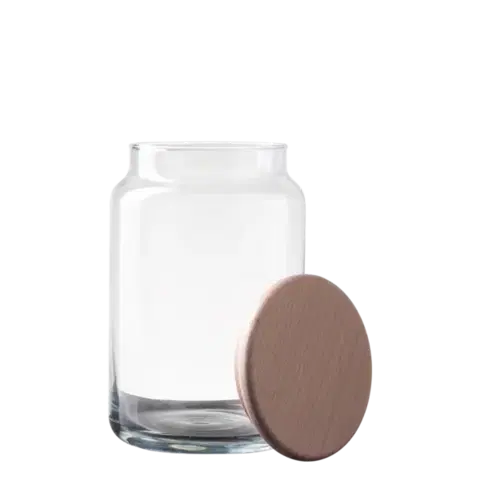 Skleněná nádoba s víkem 0,93 l — Basic Kitchen - 593766