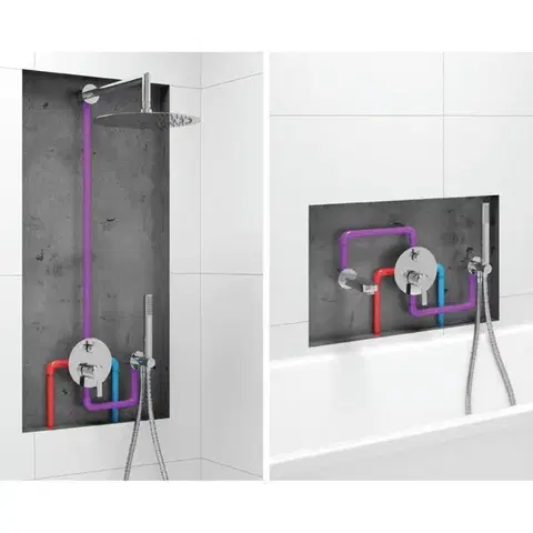 DEANTE Blur titanium Sprchová baterie, podomítková, se sprchovým spínačem BQL_D44P