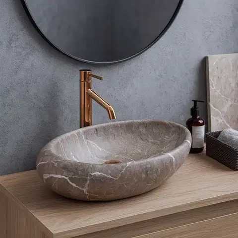 REA Umyvadlo na desku Roxy B Stone Nature 48,7x30,7 REA-U6650