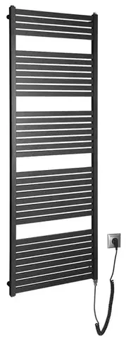 AQUALINE TONDI-E elektrické otopné těleso rovné 600x1690 800 W, černá mat DE496T