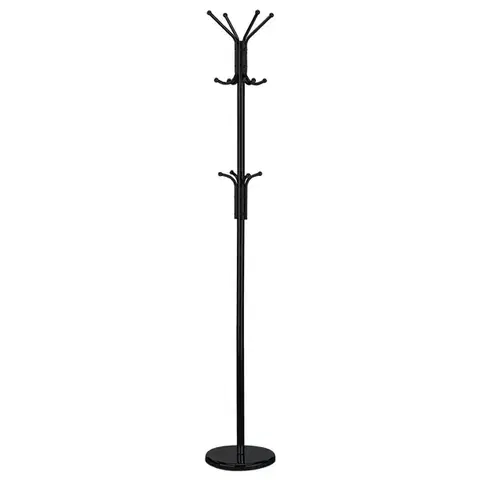 Kovový věšák Viborg chrom, 180 cm, černý