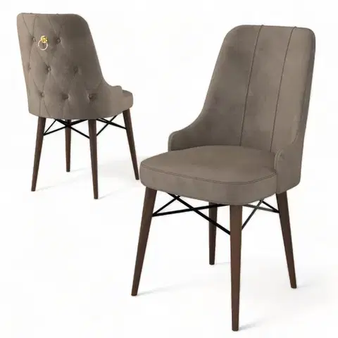 Sada židlí (4 kusy) Pare - Cappuccino, Brown
