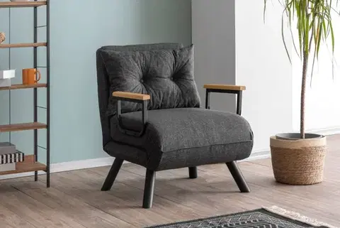 Rozkládací křeslo Sando Single - Dark Grey