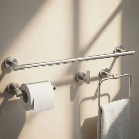 REA Sada koupelnových doplňků GRID Brush Nickel 4 díly REA-06602