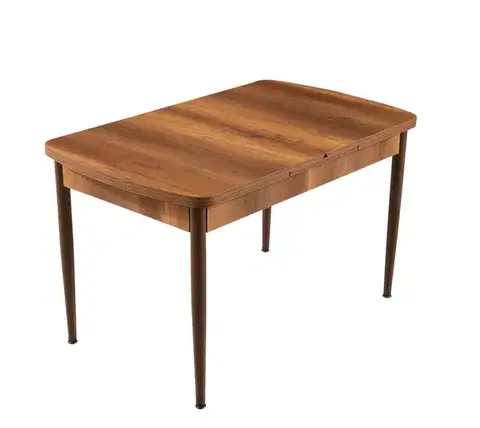 Extendable Dining Table Trend Barok - Walnut, Brown