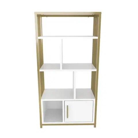 Knihovna Valero - White, Gold