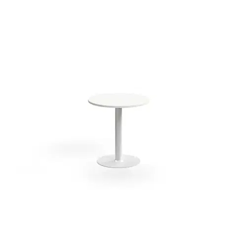 Stůl ALVA, Ø700x720 mm, vysokotlaký laminát, bílá