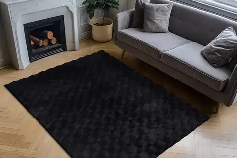 Obsession, Kusový koberec Diamond Cut 800 Anthrazit, 80x150, černá, ložnice