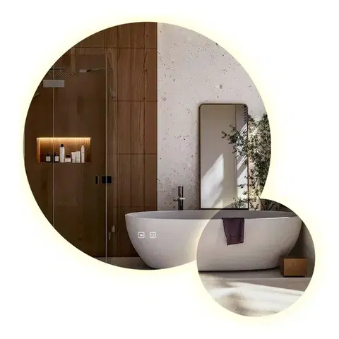 REA Zrcadlo LED R-8040 80cm + 40cm HOM-08531