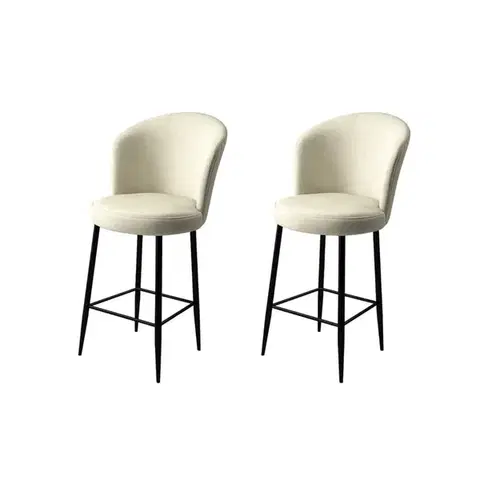 Bar Stool Set (2 Pieces) Alte - Cream, Black