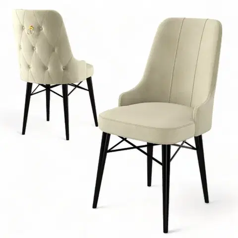 Sada židlí (4 kusy) Pare - Cream, Black