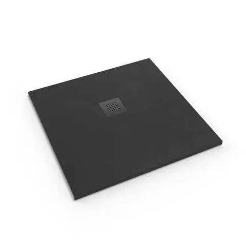 Sprchová vanička čtvercová SAT Alek 80x80 cm litý mramor černá SATALEK80Q SATALEK80Q