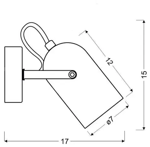 Nástěnná lampa 1X40W E14 šedá ŠEDÁ