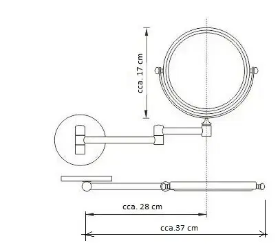 AWD Interior Kosmetické zrcátko nástěnné, kulaté KD02090705