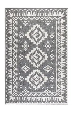 ELLE Decoration, Kusový koberec Gemini 106018 Silver z kolekce Elle – na ven i na doma, 80x150, šedá, chodba / předsíň