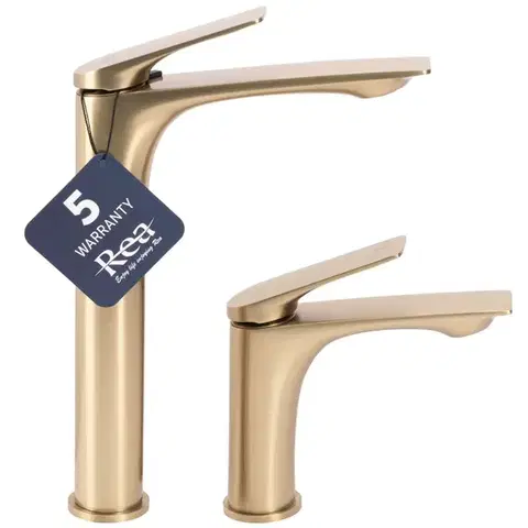 REA Umyvadlová baterie AVALON brush gold Low REA-B2703