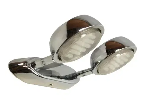 Dvojitá chromová nástěnná lampa Vision