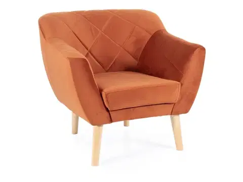 Křeslo KARO 1 VELVET buk Signal