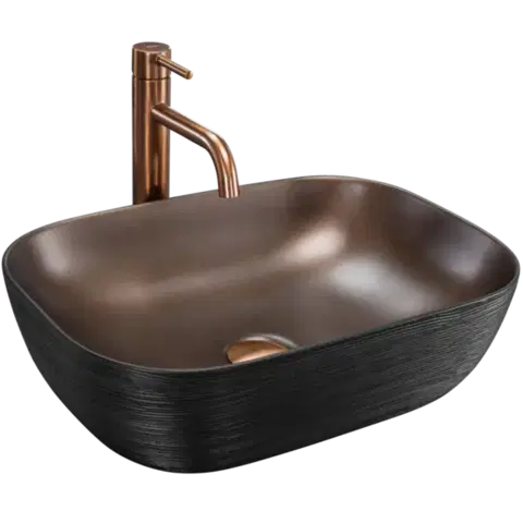 REA Umyvadlo na desku Belinda COPPER BRUSH / Black REA-U6384