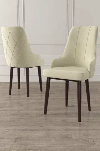 Sada židlí (2 kusy) Trex - Cream, Brown