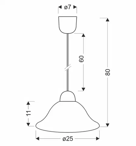Závěsná lampa LENIS černá 1x60W E27 bílé stínidlo