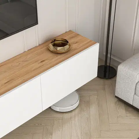 TV stolek West - White, Atlantic Pine