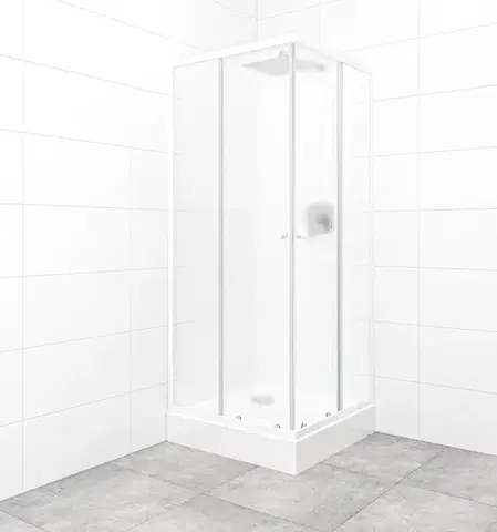 SAT Set sprchového koutu a vaničky, čtverec 80x80 cm Multi Basic SIKOBKMUQ80CH0 SIKOBKMUQ80CH0